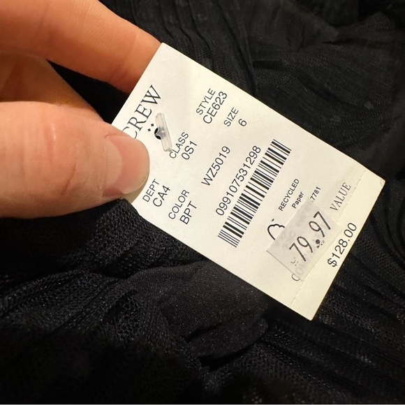 J crew Pleated flock-dot puff-sleeve dress - Picture 5 of 5